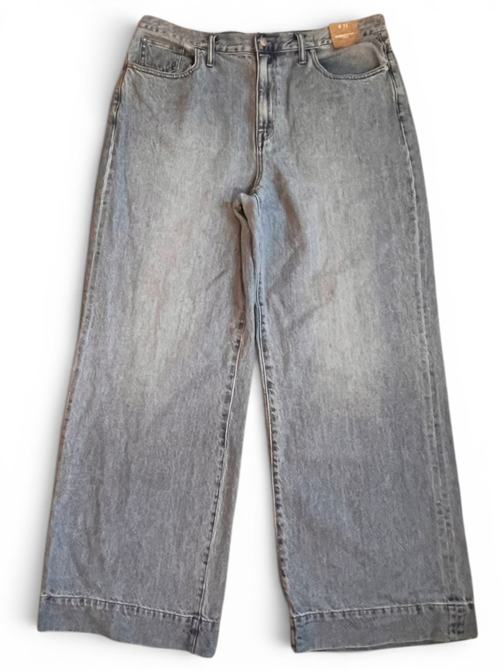 NWT Madewell Superwide-Leg Jeans W32 High Rise Full Length Wide Leg Denim
